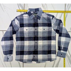 Men’s American Eagle Flannel Shirt comfy  blue white gray size small